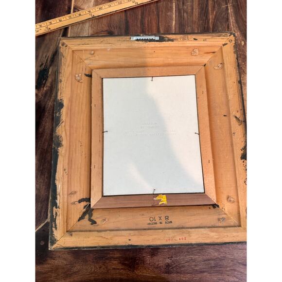 Vintage Dramatic Matador Rico Tomaso Red Cape Velvet Gold Wood Frame - Picture 5 of 6